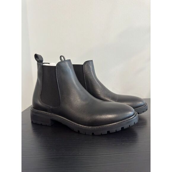 Steve Madden Shoes - New Steve Madden Leopold Black Leather Boots Size 9.5 Womens Shoes